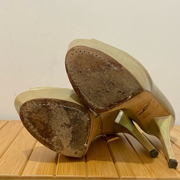 LAST CHANCE | Brian Atwood Platform Peep Toe Stilettos - Picture 16 of 17